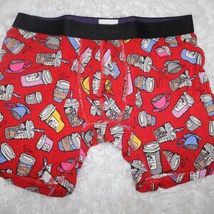 MeUndies mens boxer briefs coffee print size medium new NWOT